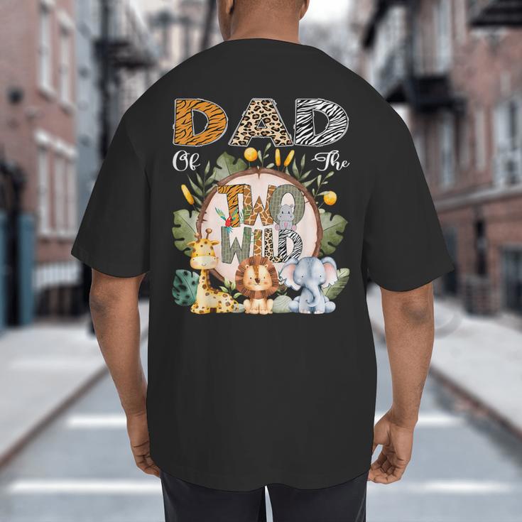Dad Of The Two Wild Animal Safari 2Nd Birthday Party Big And Tall Men's T-Shirt Back Print
