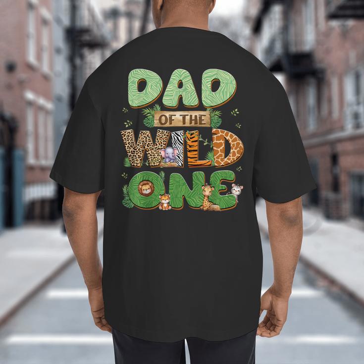 Dad Of The Wild One Birthday Family Matching Party Decor Big And Tall Men's T-Shirt Back Print