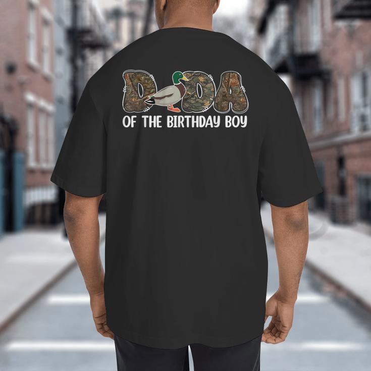Dada Of The Birthday Boy One Lucky Duck 1st Birthday Family Big And Tall Men's T-Shirt Back Print