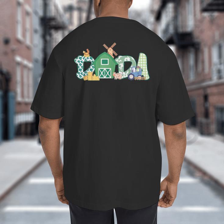 Dada Farm Animal Birthday Family Matching Party Dad Father Big And Tall Men's T-Shirt Back Print