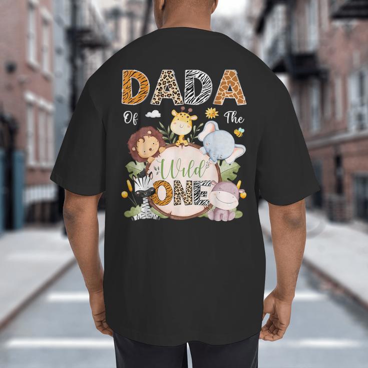 Dada Of The Wild One 1St Birthday Safari Jungle Animals Big And Tall Men's T-Shirt Back Print