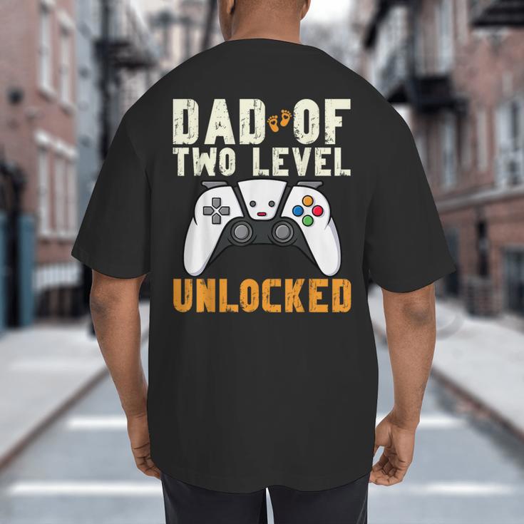 Daddy Again Leveled Up To Dad Of 2 Gamer Dad Level Unlocked Big And Tall Men's T-Shirt Back Print Daddy Again Leveled Up To Dad Of 2 Gamer Dad Level Unlocked Big And Tall Men's T-Shirt Back Print