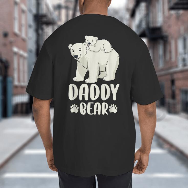 Daddy Bear And Cub Polar Bear Big And Tall Men's T-Shirt Back Print Daddy Bear And Cub Polar Bear Big And Tall Men's T-Shirt Back Print