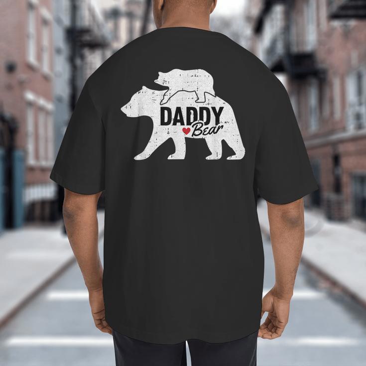 Daddy Bear Fathers Day Cute Baby Cub Papa Dad-a Pops Small Big And Tall Men's T-Shirt Back Print