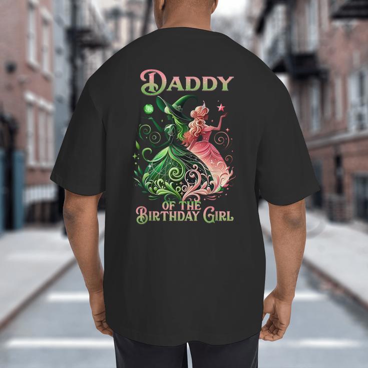 Daddy Of The Birthday Girl Pink And Green Family Matching Big And Tall Men's T-Shirt Back Print