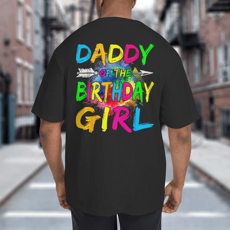 Daddy Of The Birthday Girl Retro 80's Party Big And Tall Men's T-Shirt Back Print