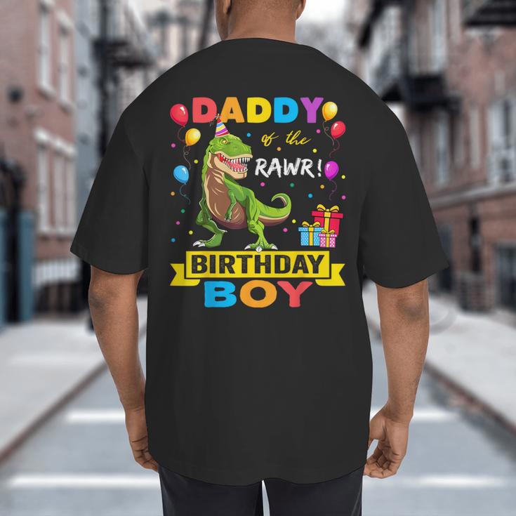 Daddy Dinosaur Shirt Cute Birthday Boy Family Apparel Big And Tall Men's T-Shirt Back Print Daddy Dinosaur Shirt Cute Birthday Boy Family Apparel Big And Tall Men's T-Shirt Back Print