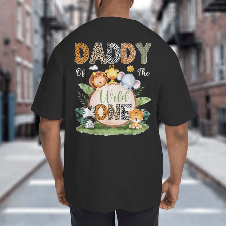 Daddy Of The Wild One 1St Birthday Kids Safari Jungle Big And Tall Men's T-Shirt Back Print