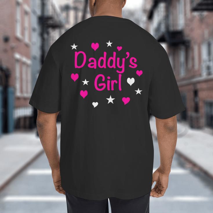 Daddy's Girl Shirt With Pink Lettering Big And Tall Men's T-Shirt Back Print
