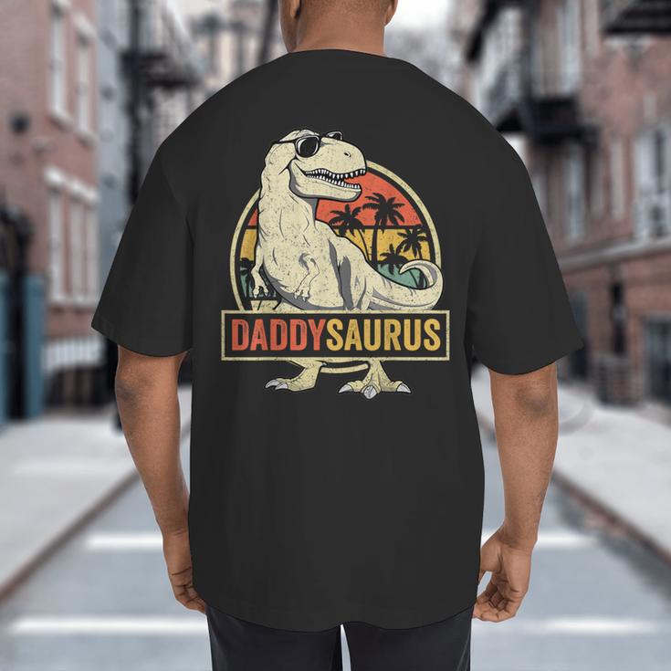 Daddysaurus Shirt T-Rex Dad Dinosaur Big And Tall Men's T-Shirt Back Print