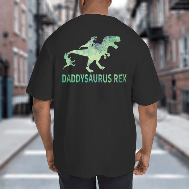DaddysaurusRex Dinosaur Daddy Saurus Dad 2 Two Kids Dino Big And Tall Men's T-Shirt Back Print DaddysaurusRex Dinosaur Daddy Saurus Dad 2 Two Kids Dino Big And Tall Men's T-Shirt Back Print