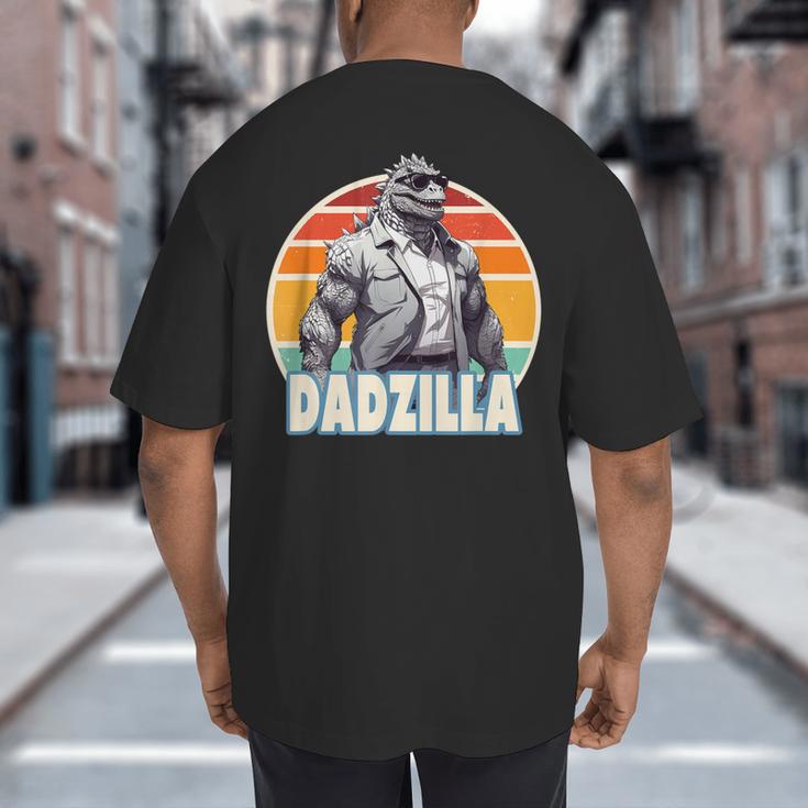 Dadzilla The Rad Dad Kaiju Vibes Big And Tall Men's T-Shirt Back Print