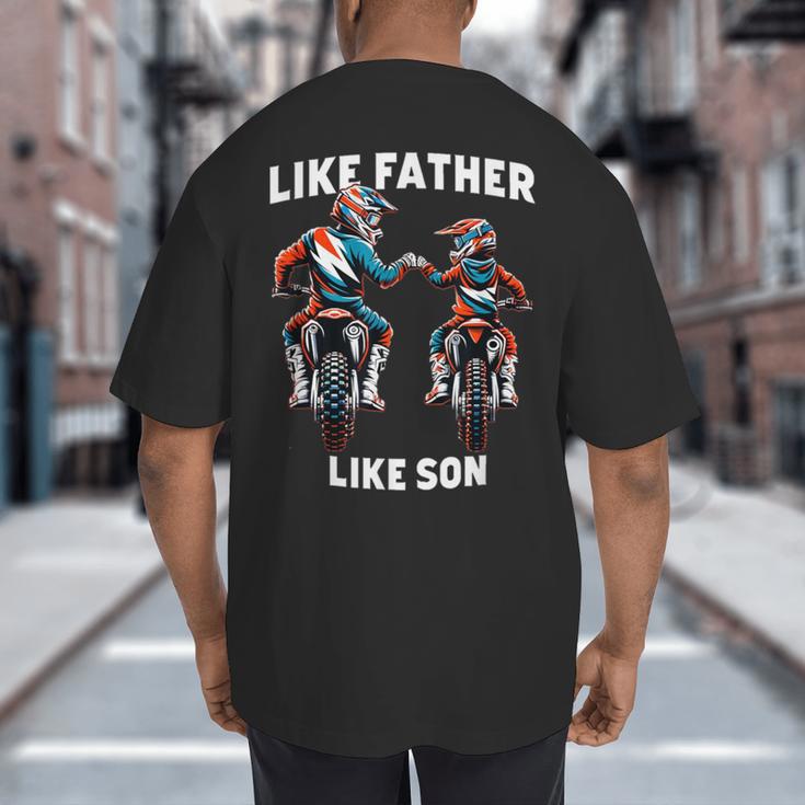 Dirt Bike Family Father Son Motocross Off-Road MX Dad Boys Big And Tall Men's T-Shirt Back Print