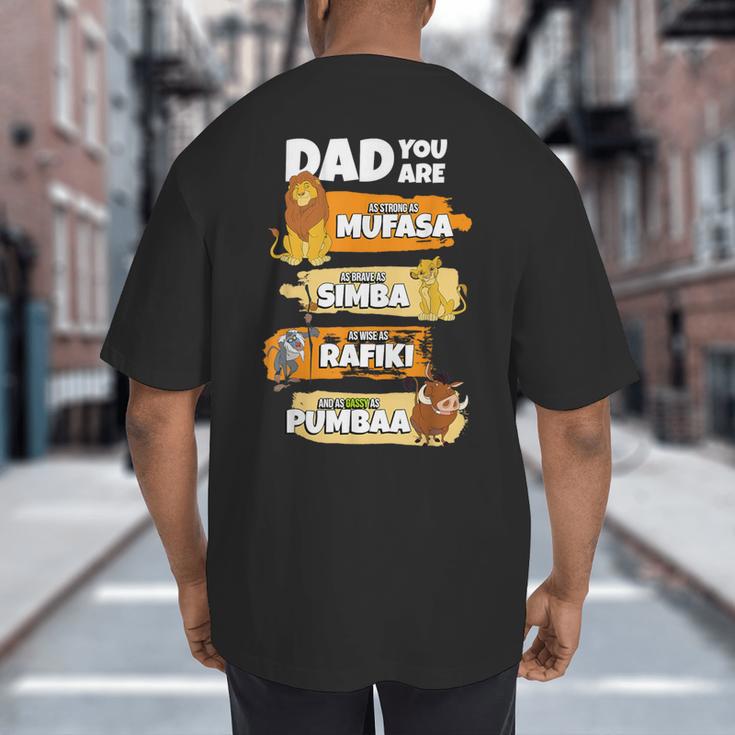 Disney The Lion King Dad You Are Word Stack Big And Tall Men's T-Shirt Back Print