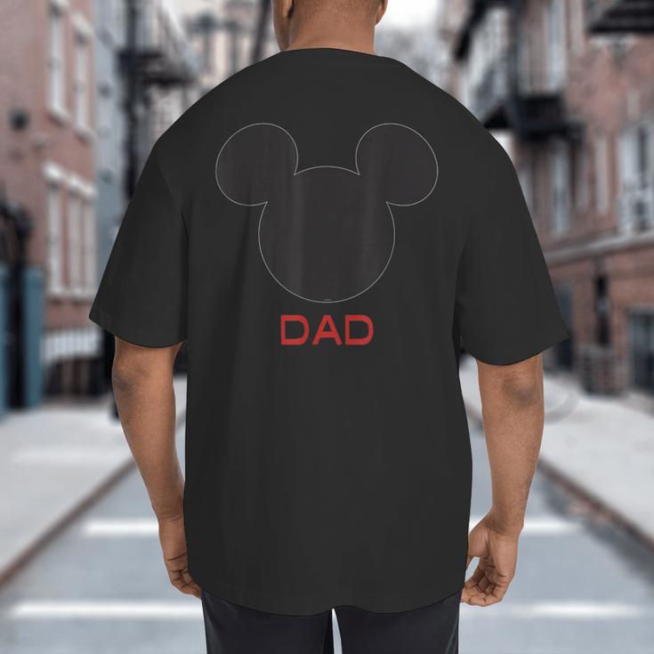 Disney Mickey Mouse Dad Family Small Big And Tall Men's T-Shirt Back Print