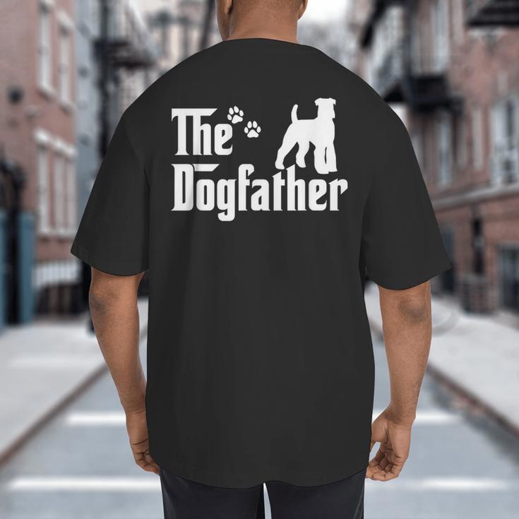 The Dogfather Tee Fathers Day Dad Dog Lover Schnauzer For Men Women Girls Kids Big And Tall Men's T-Shirt Back Print