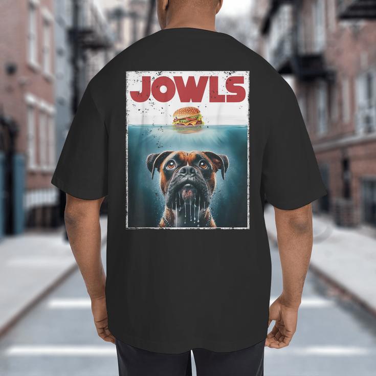 Drooling Boxer Jowls Fawn Dog Mom Dog Dad Burger Big And Tall Men's T-Shirt Back Print