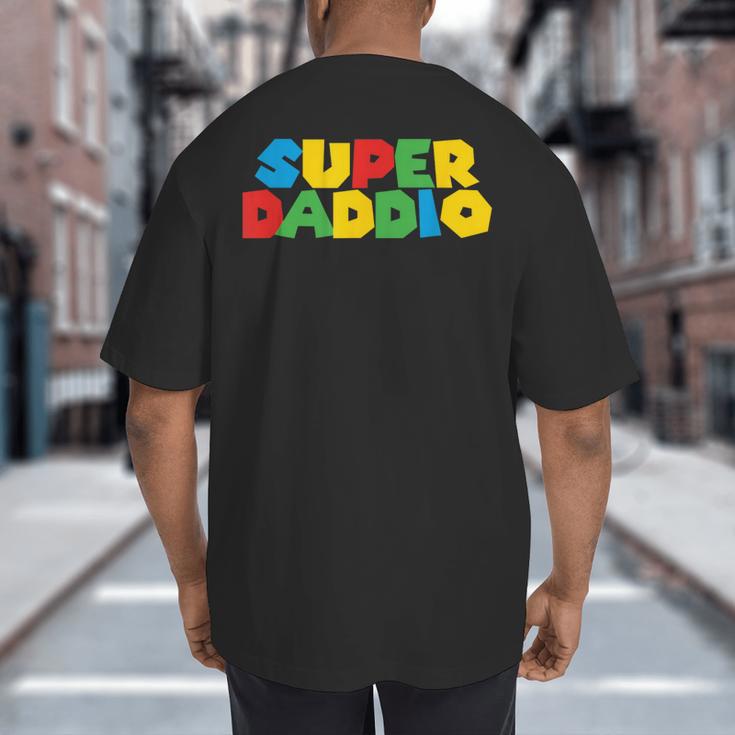 Fatherly Powers Unleashed Gamer Super Dad From Wife & Kids Big And Tall Men's T-Shirt Back Print
