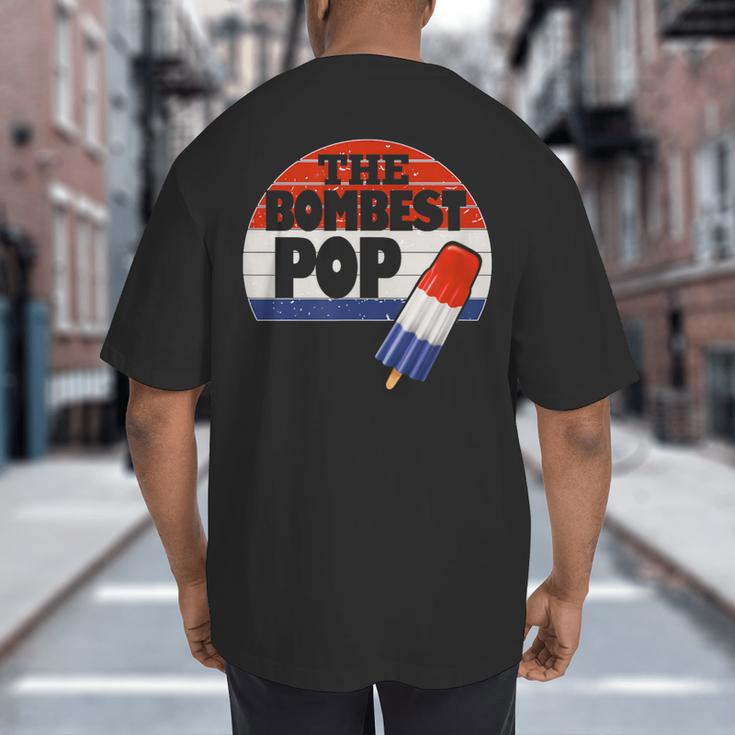 Fathers Day Shirt Cool Dad Bombest Pop Retro 80s Dad Big And Tall Men's T-Shirt Back Print Fathers Day Shirt Cool Dad Bombest Pop Retro 80s Dad Big And Tall Men's T-Shirt Back Print