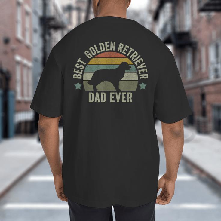Golden Retriever Dad Dog Shirt Fathers Day Doggy Big And Tall Men's T-Shirt Back Print