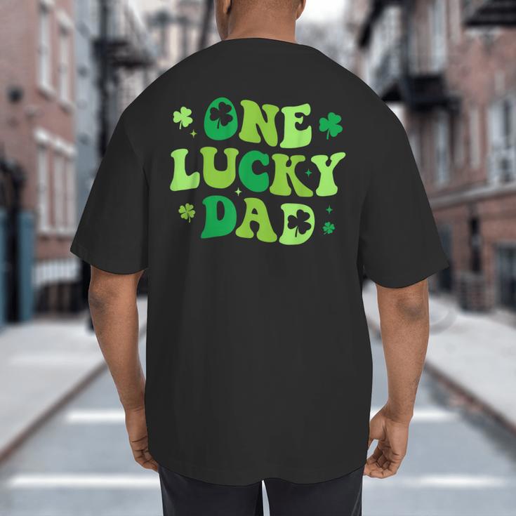 Groovy St Patrick's Day Apparel One Lucky Dad Shirt Small Modern Groovy St Patrick's Day Shirt Big And Tall Men's T-Shirt Back Print Groovy St Patrick's Day Apparel One Lucky Dad Shirt Small Modern Groovy St Patrick's Day Shirt Big And Tall Men's T-Shirt Back Print