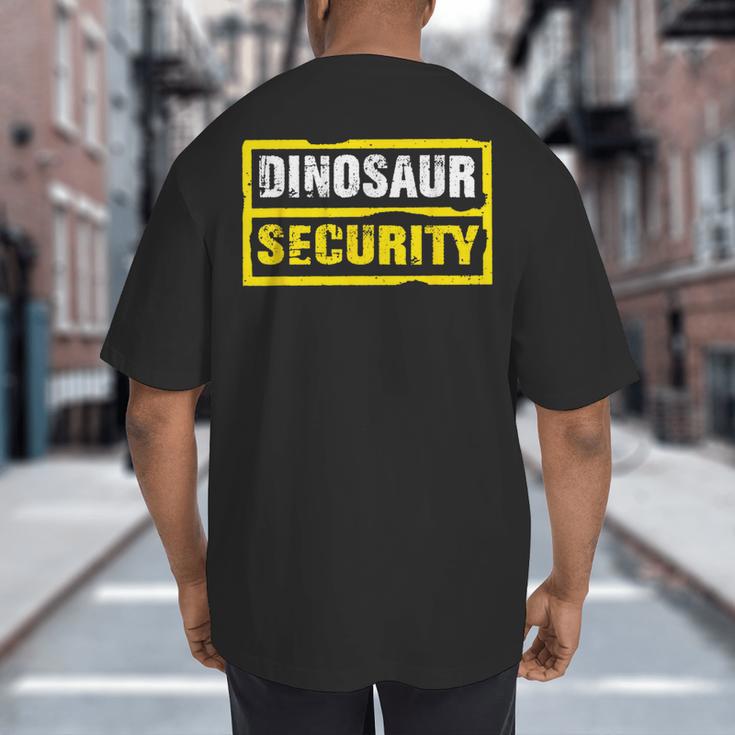 Halloween Adult Costume Dinosaur Security Dad Mom Big And Tall Men's T-Shirt Back Print