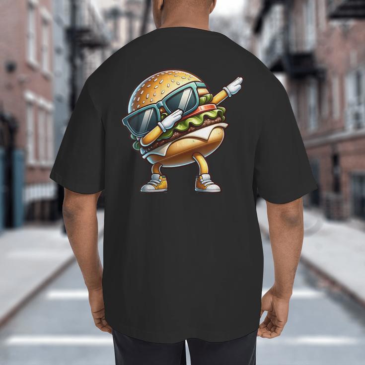 Hamburger Dabbing Kids Men Women Dab Dance Cheeseburgers Dad Big And Tall Men's T-Shirt Back Print