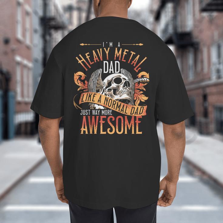 Heavy Metal Cooler Dad Punk Rock Music Lover Big And Tall Men's T-Shirt Back Print