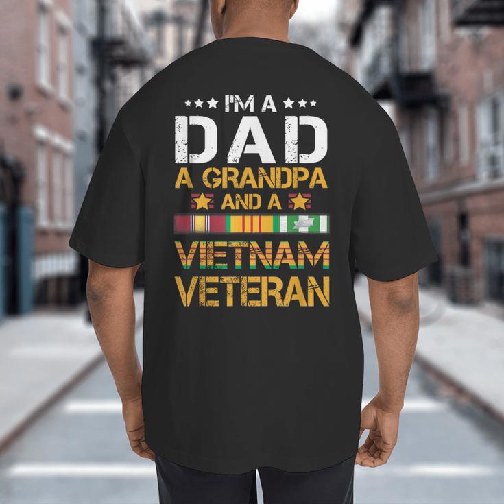 I'm A Dad Grandpa And A Vietnam Veteran US Army Vet Big And Tall Men's T-Shirt Back Print