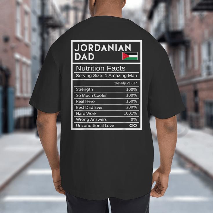 Jordanian Dad Nutrition Facts National Pride For Dad Big And Tall Men's T-Shirt Back Print