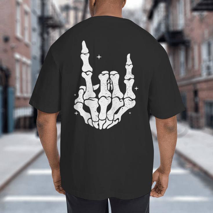 Just A Dad Who Always Came Back 2 Sided Skeleton Big And Tall Men's T-Shirt Back Print