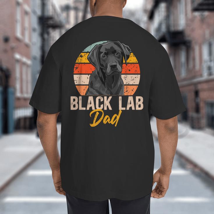 Lab Dad Retro Black Labrador Owner Big And Tall Men's T-Shirt Back Print Lab Dad Retro Black Labrador Owner Big And Tall Men's T-Shirt Back Print
