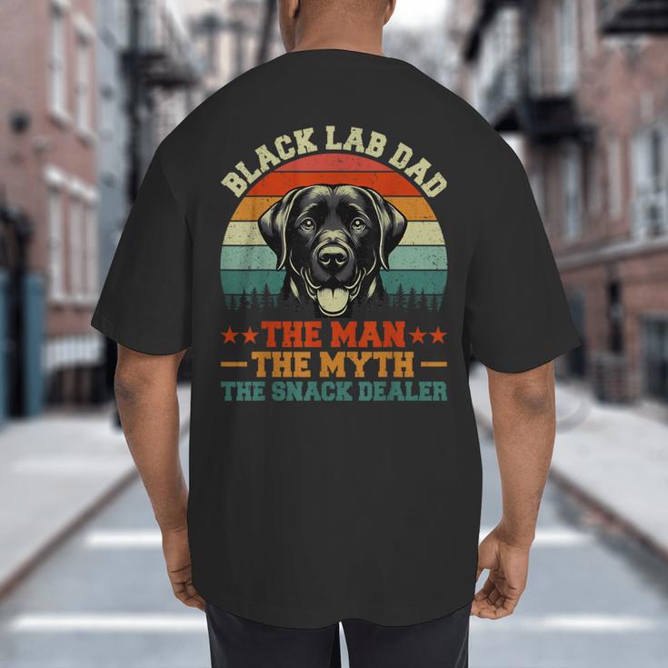 Labrador Retriever Dad Black Lab Dad Big And Tall Men's T-Shirt Back Print