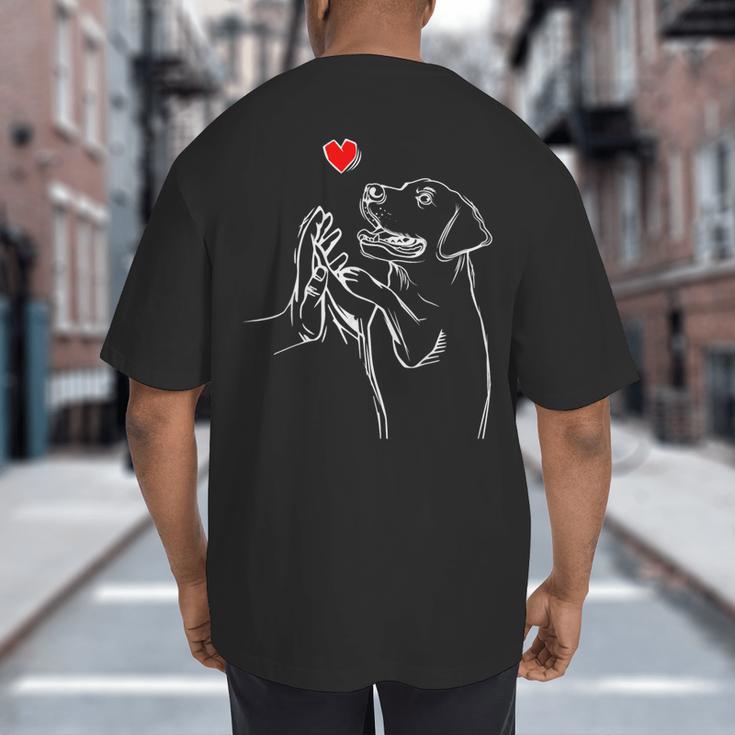 Labrador Retriever Golden Lab Dad Mom Big And Tall Men's T-Shirt Back Print Labrador Retriever Golden Lab Dad Mom Big And Tall Men's T-Shirt Back Print