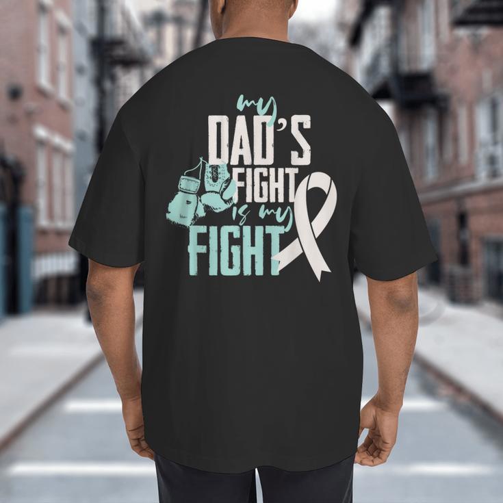 Lung Cancer Dad Ribbon Big And Tall Men's T-Shirt Back Print