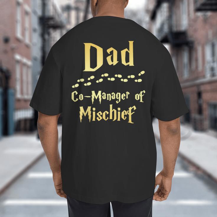 Magical Dad Manager Of Mischief Birthday Family Matching Big And Tall Men's T-Shirt Back Print