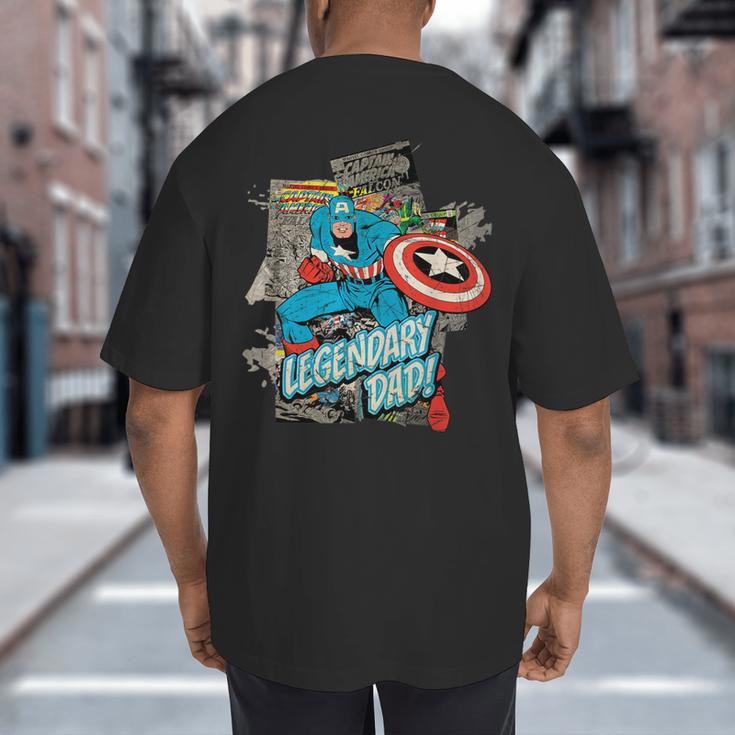 Marvel Captain America Legendary Dad Father's Day Big And Tall Men's T-Shirt Back Print
