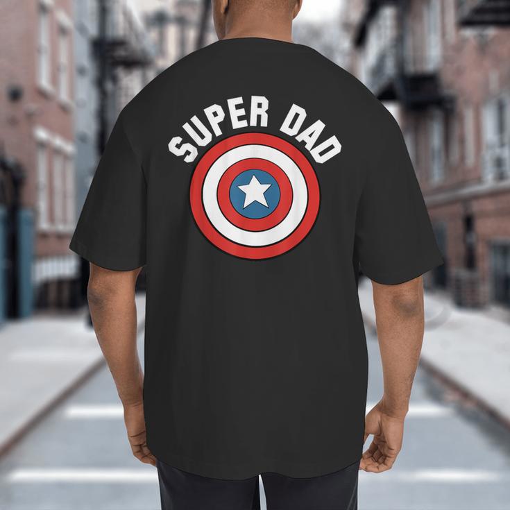 Marvel Father's Day Super Dad Captain America Shield Big And Tall Men's T-Shirt Back Print