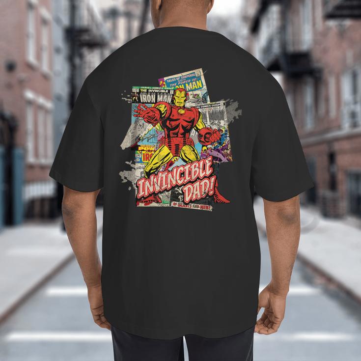 Marvel Iron Man Invincible Dad Father's Day Comic Retro Big And Tall Men's T-Shirt Back Print
