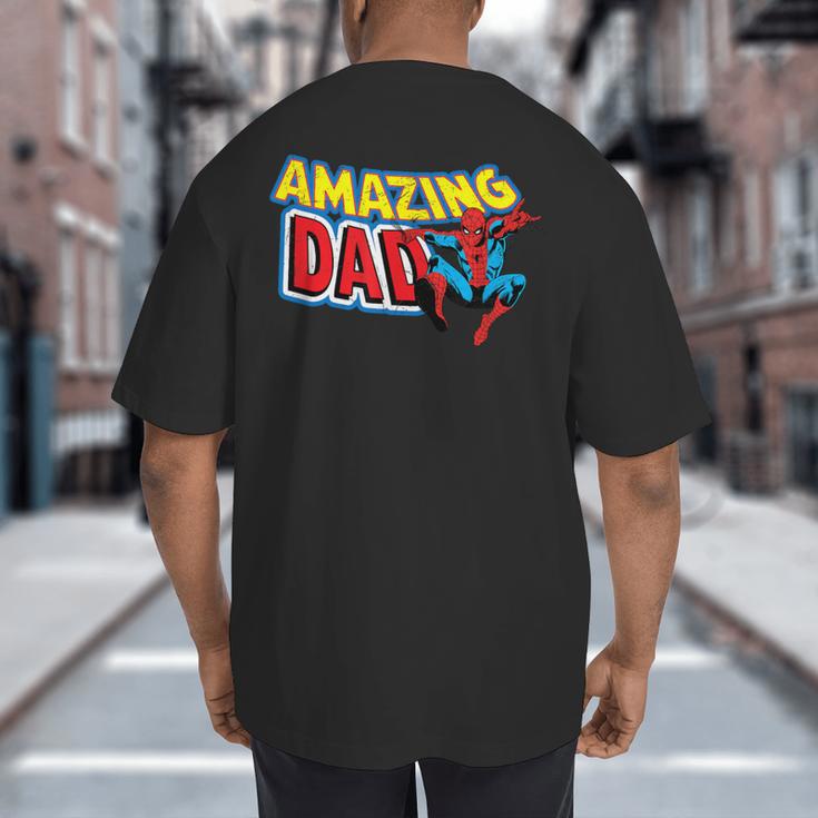 Marvel Spider-Man Amazing Dad Comic Book Father's Day Big And Tall Men's T-Shirt Back Print