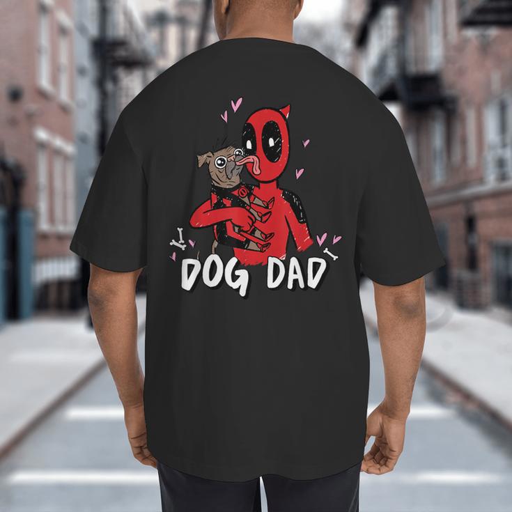 Marvel Super Heroes Pets Deadpool Loves Dogpool Dog Dad Big And Tall Men's T-Shirt Back Print