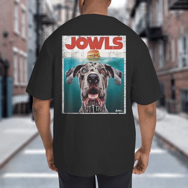 Merle Great Dane Jowls Paws Top Blue Eye Brown Dog Mom Dad For Men Women Girls Kids Big And Tall Men's T-Shirt Back Print