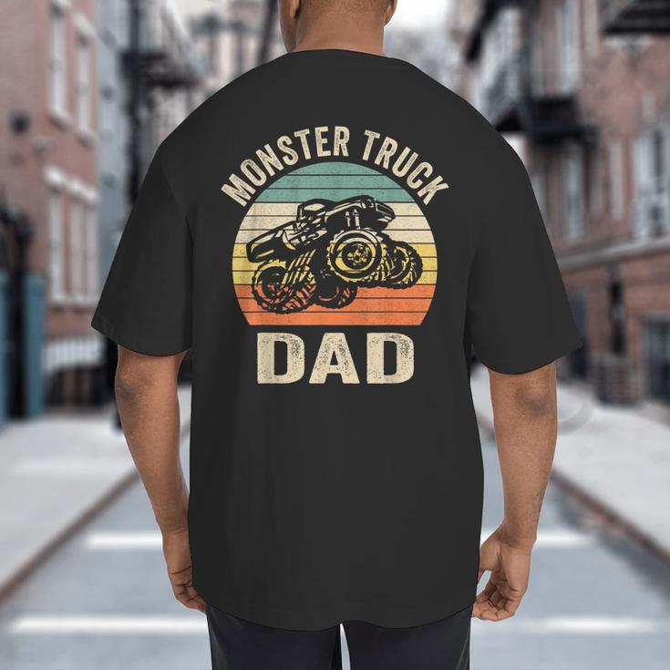 Monster Truck Dad Shirt Retro Vintage Monster Truck Shirt Big And Tall Men's T-Shirt Back Print