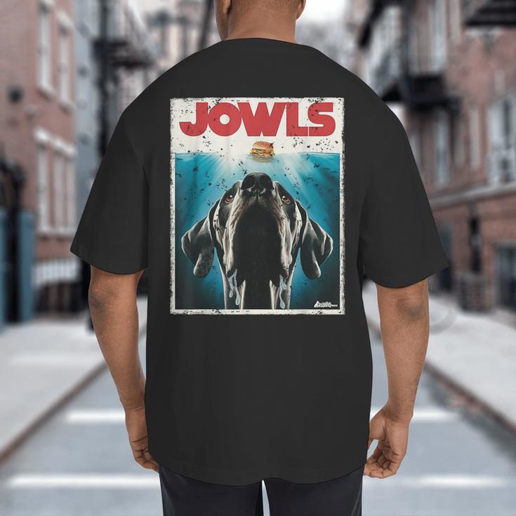 MonsterMuttz Great Dane Jowls Paws Top Drooling Dog Mom Dog Dad Big And Tall Men's T-Shirt Back Print