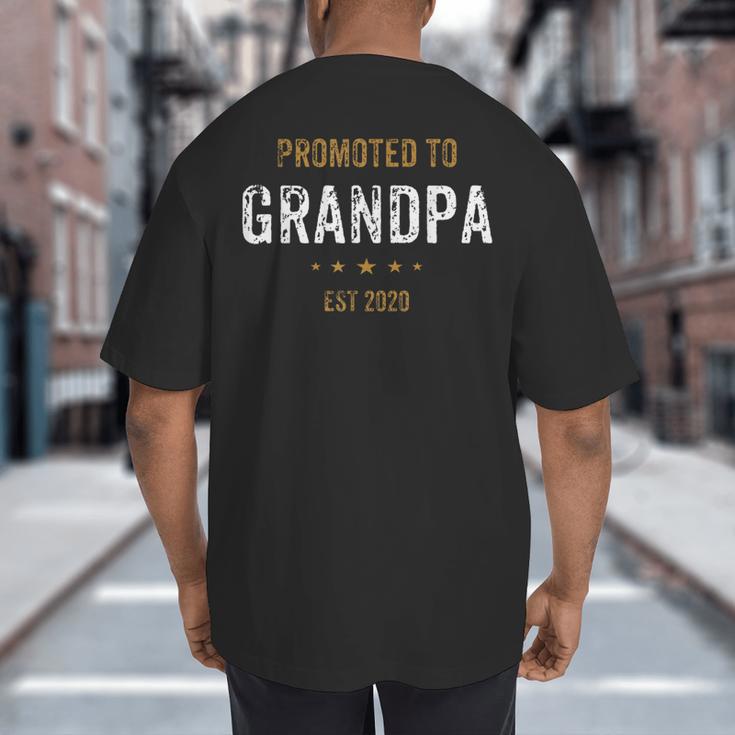 New For Dad Promoted To Grandpa Est 2020 Big And Tall Men's T-Shirt Back Print