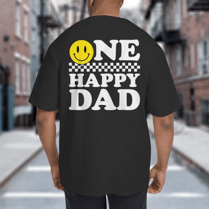 One Happy Dude Dad 1st Birthday Family Matching Big And Tall Men's T-Shirt Back Print
