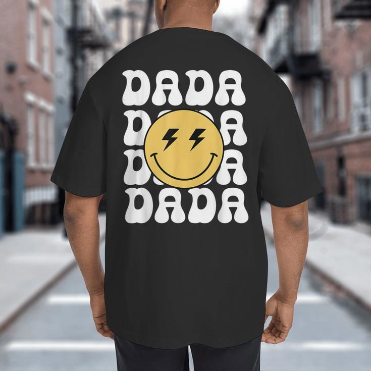 One Happy Family Birthday Matching Apparel Dada One Happy Dude Birthday Theme Family Matching Adult Child Short Sleeve Crew Neck Classic Fit Polyester 50 Cotton 50 Big And Tall Men's T-Shirt Back Print