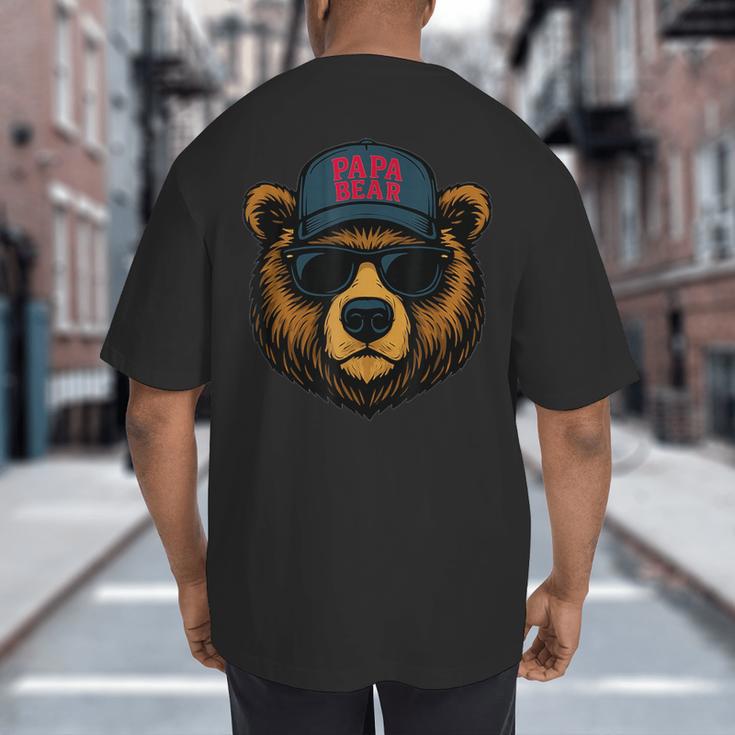 Papa Bear Father's Day Great Dad Joke Big And Tall Men's T-Shirt Back Print