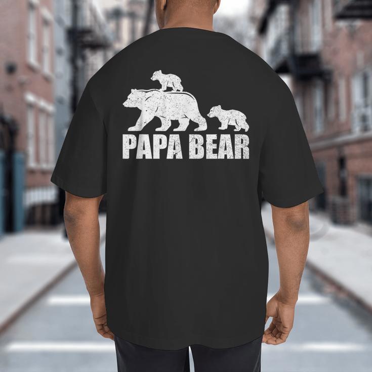Papa Bear Two Cubs Shirt Daddy Bear Twin Tshirt Papa 2 Kids Big And Tall Men's T-Shirt Back Print Papa Bear Two Cubs Shirt Daddy Bear Twin Tshirt Papa 2 Kids Big And Tall Men's T-Shirt Back Print