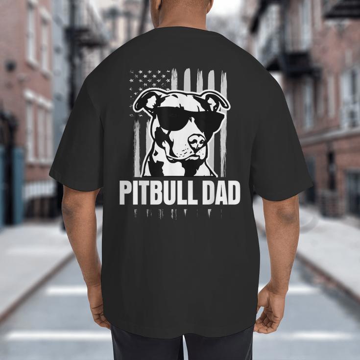 Pitbull Dad Men Pitbull Lover For Dog Dad American Flag Big And Tall Men's T-Shirt Back Print Pitbull Dad Men Pitbull Lover For Dog Dad American Flag Big And Tall Men's T-Shirt Back Print